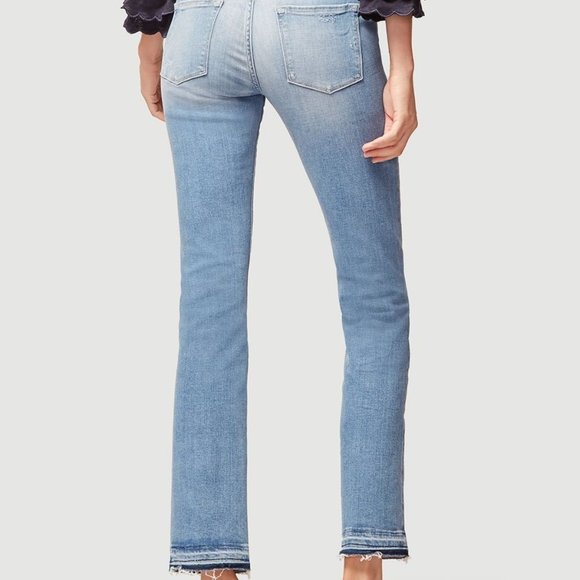FRAME Denim Medium Wash Le Mini Boot Released-hem Cropped Jeans in Stowe Size 30 - Picture 3 of 11